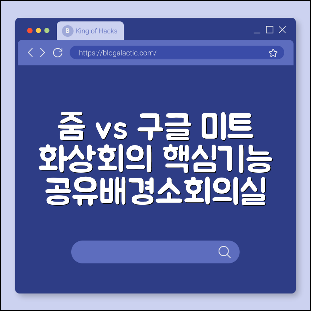재택근무 화상회의 툴 줌(Zoom) vs 구글 미트 비교 (화면 공유, 배경 화면 설정, 소회의실 기능)