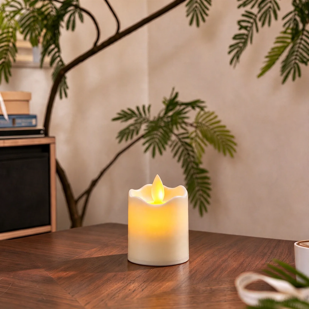 LED Plastic Candle with Flickering Effect