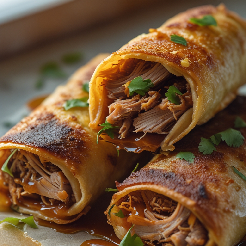 Juicy Pulled Pork Egg Rolls Recipe: Easy & Crispy Homemade Appetizer finished