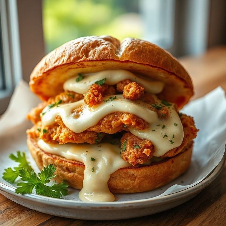 Cajun Crispy Chicken Sandwich with Garlic Aioli – Quick & Crispy Homemade Favorite
