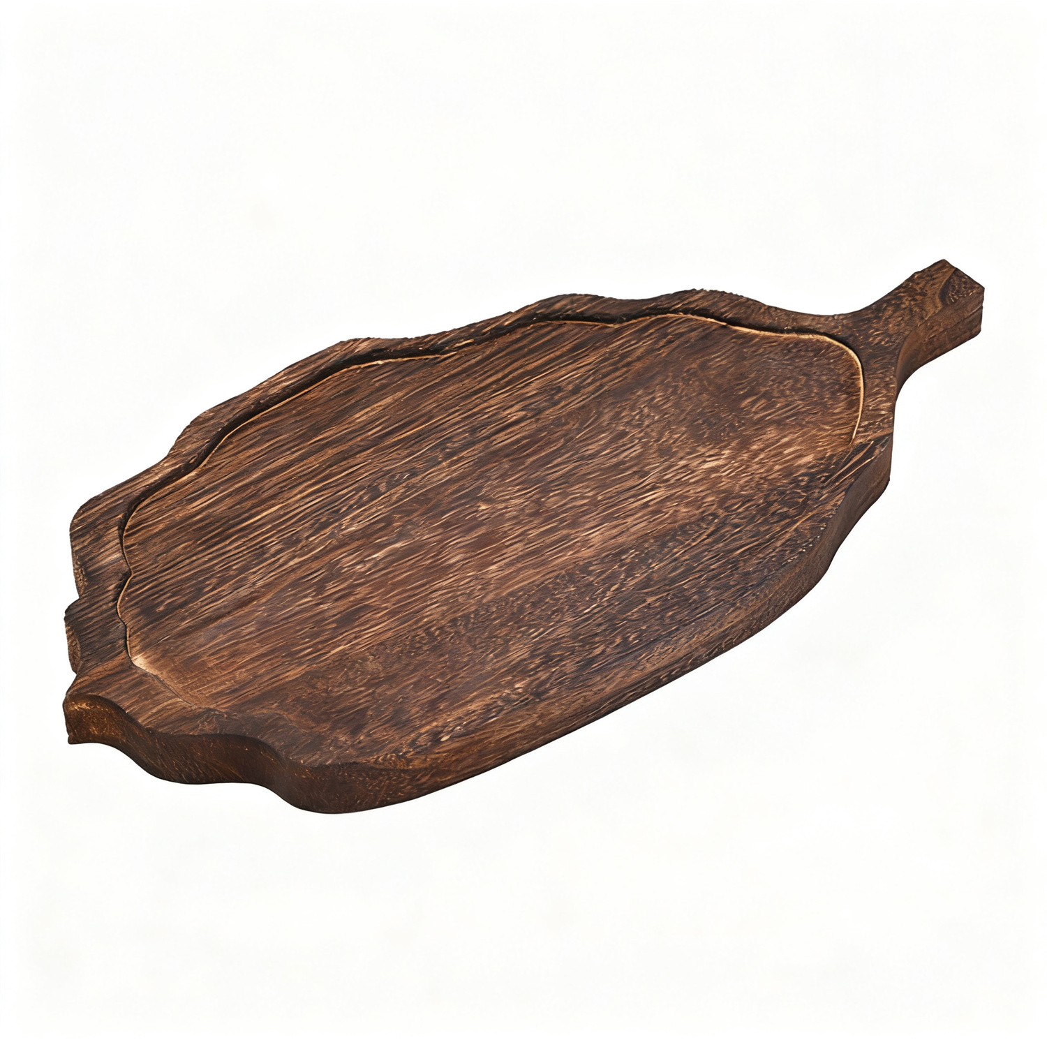 Holz-Serviertablett, Blattform, neuchinesisches Design