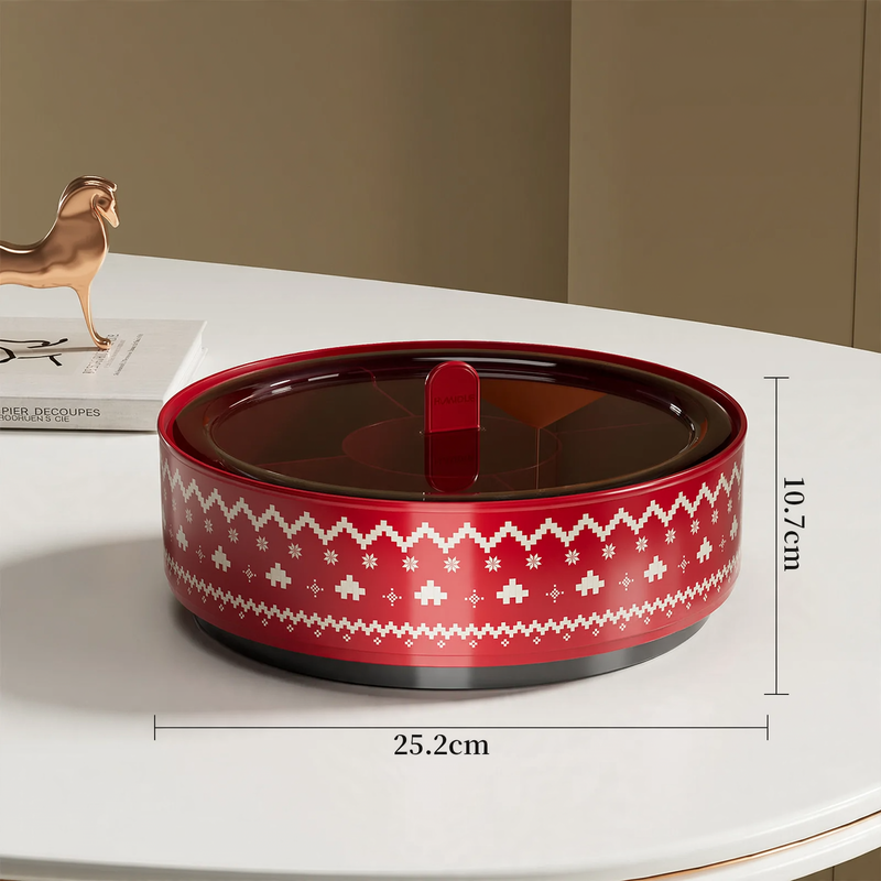 Candy bowl with lid and compartments