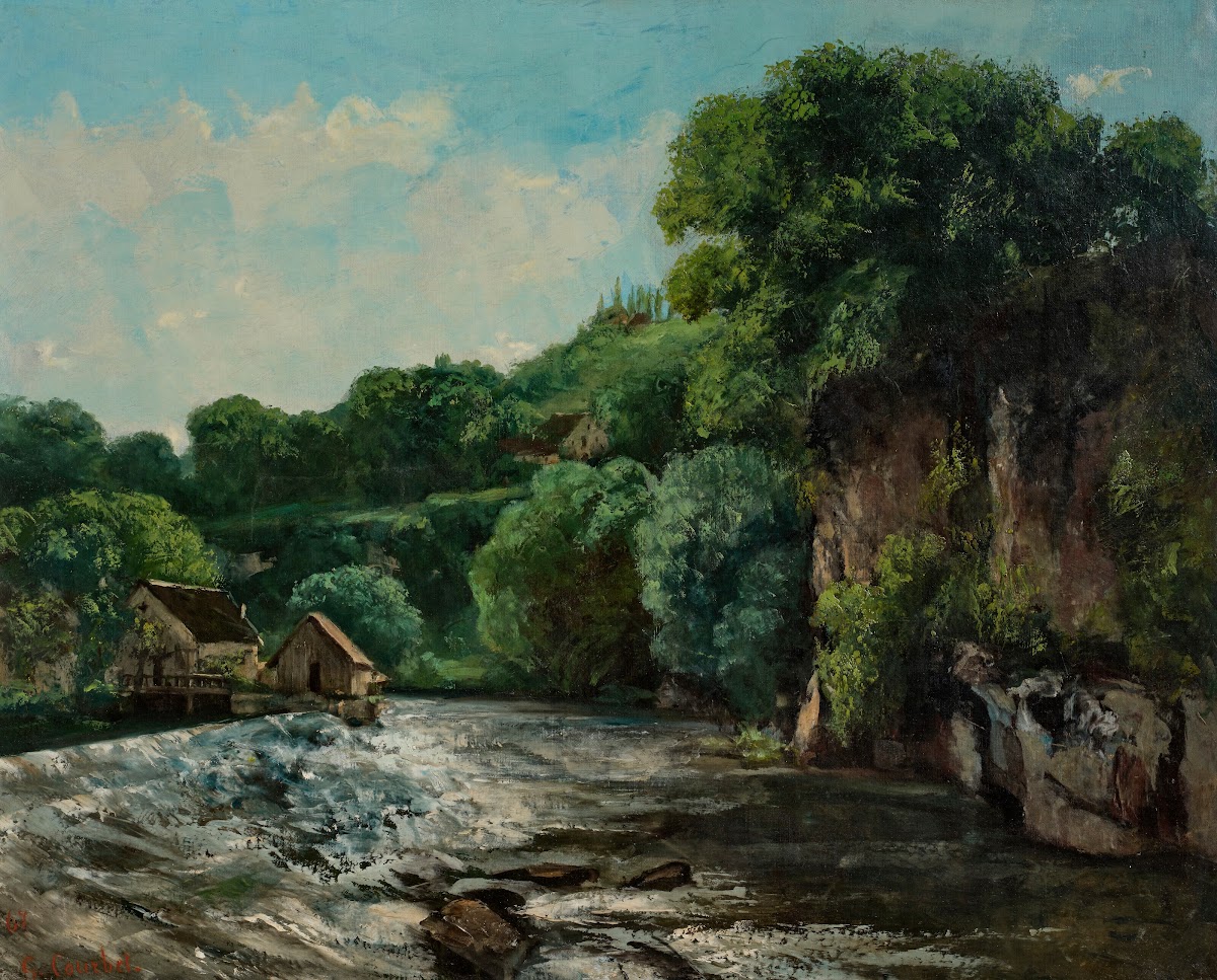 Un barrage près dOrnans or LÉcluse de la Loue 1861