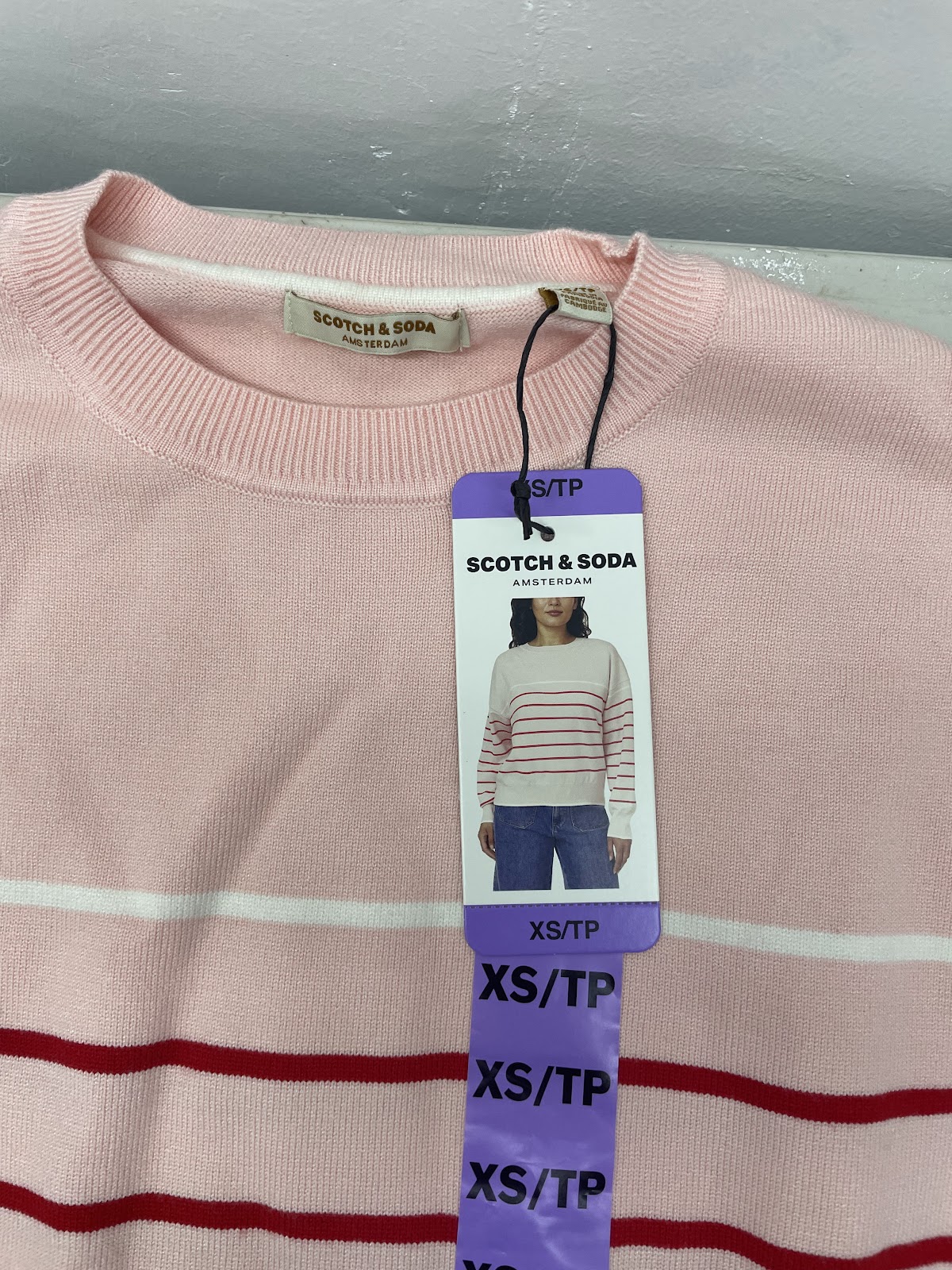 Scotch Sweater Stripes Pink XS #2160