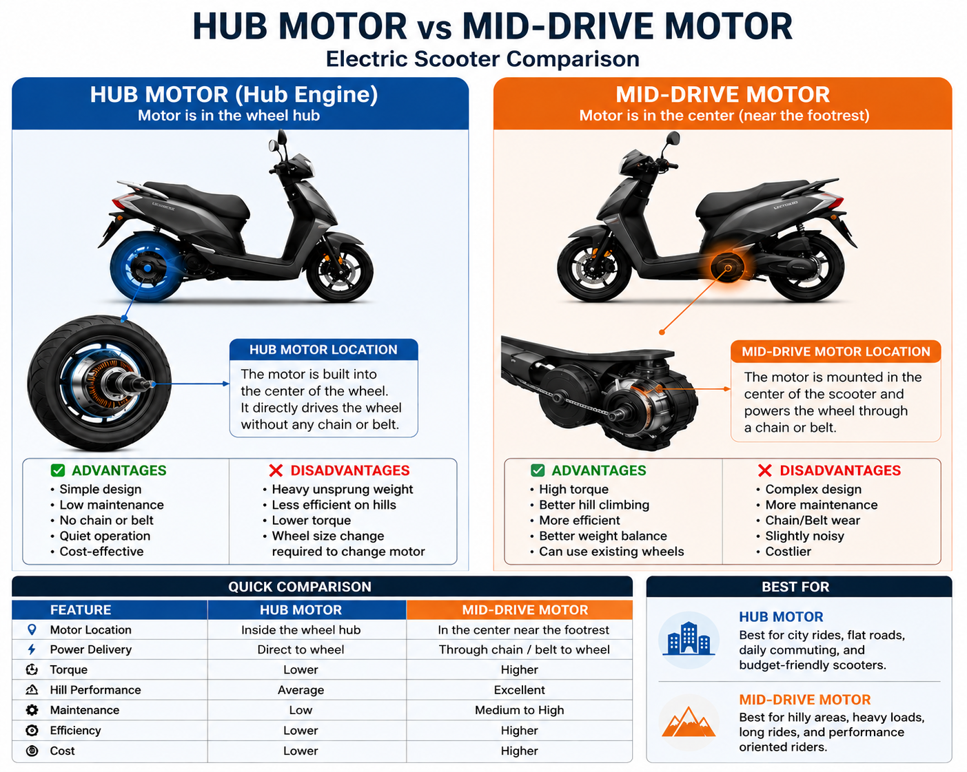 Hub Engine Vs Mid drive Engine