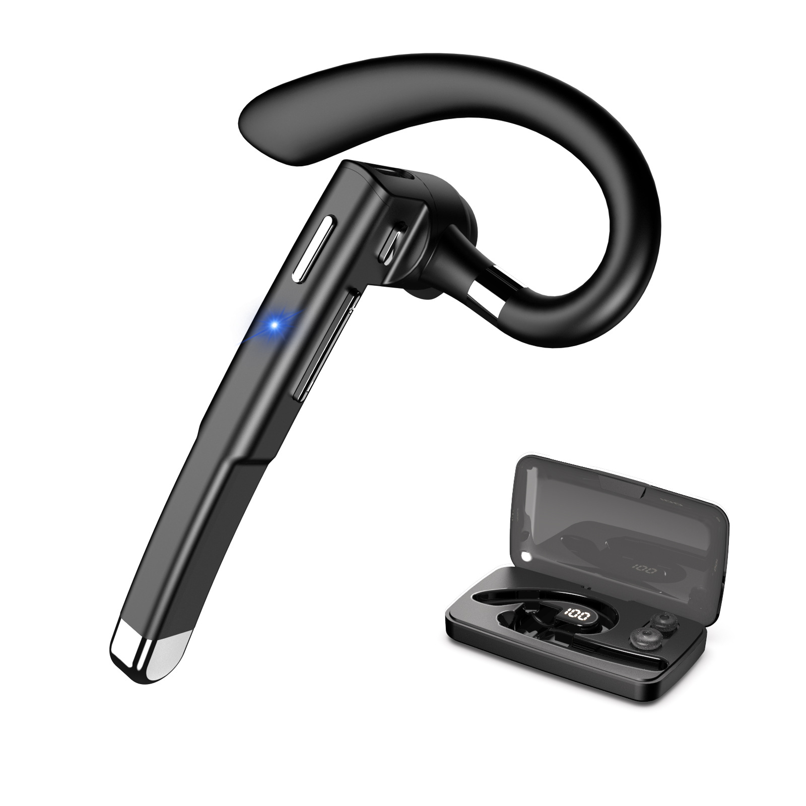 Ear headphone with voice control and NFC