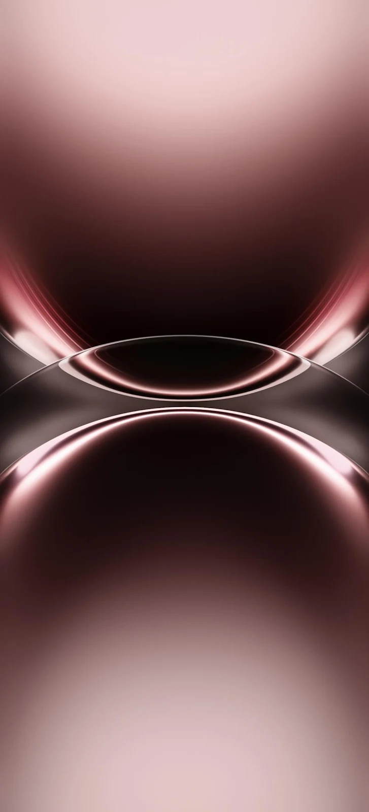 Abstract Metallic Rose Gold Curves - Digital Abstract Art Full HD iPhone Wallpaper (1080x2376)