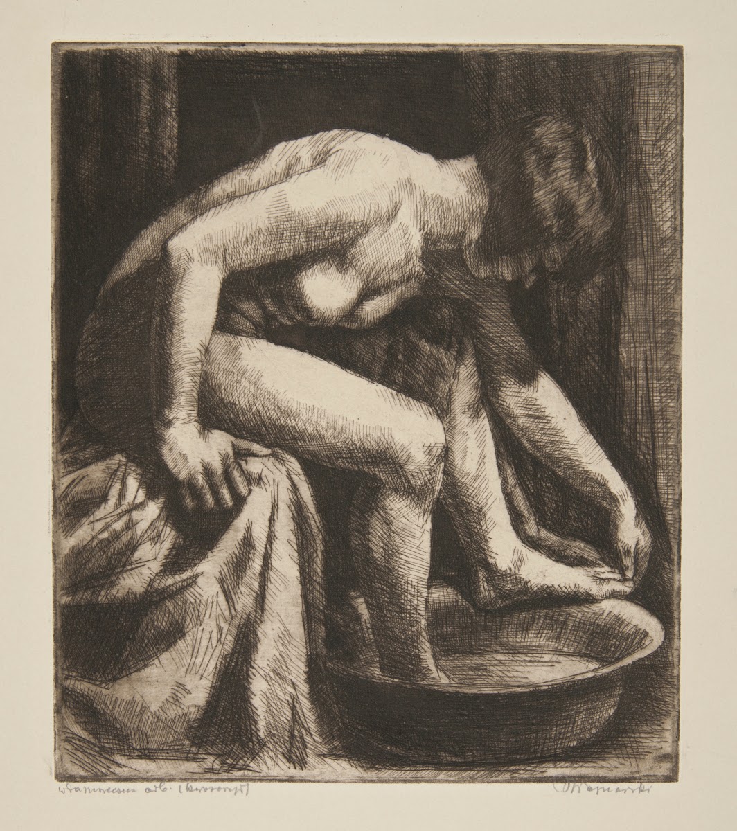 Nude woman washing her feet 1920 1930