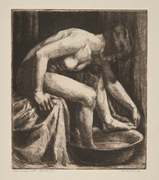 Nude woman washing her feet 1920 1930