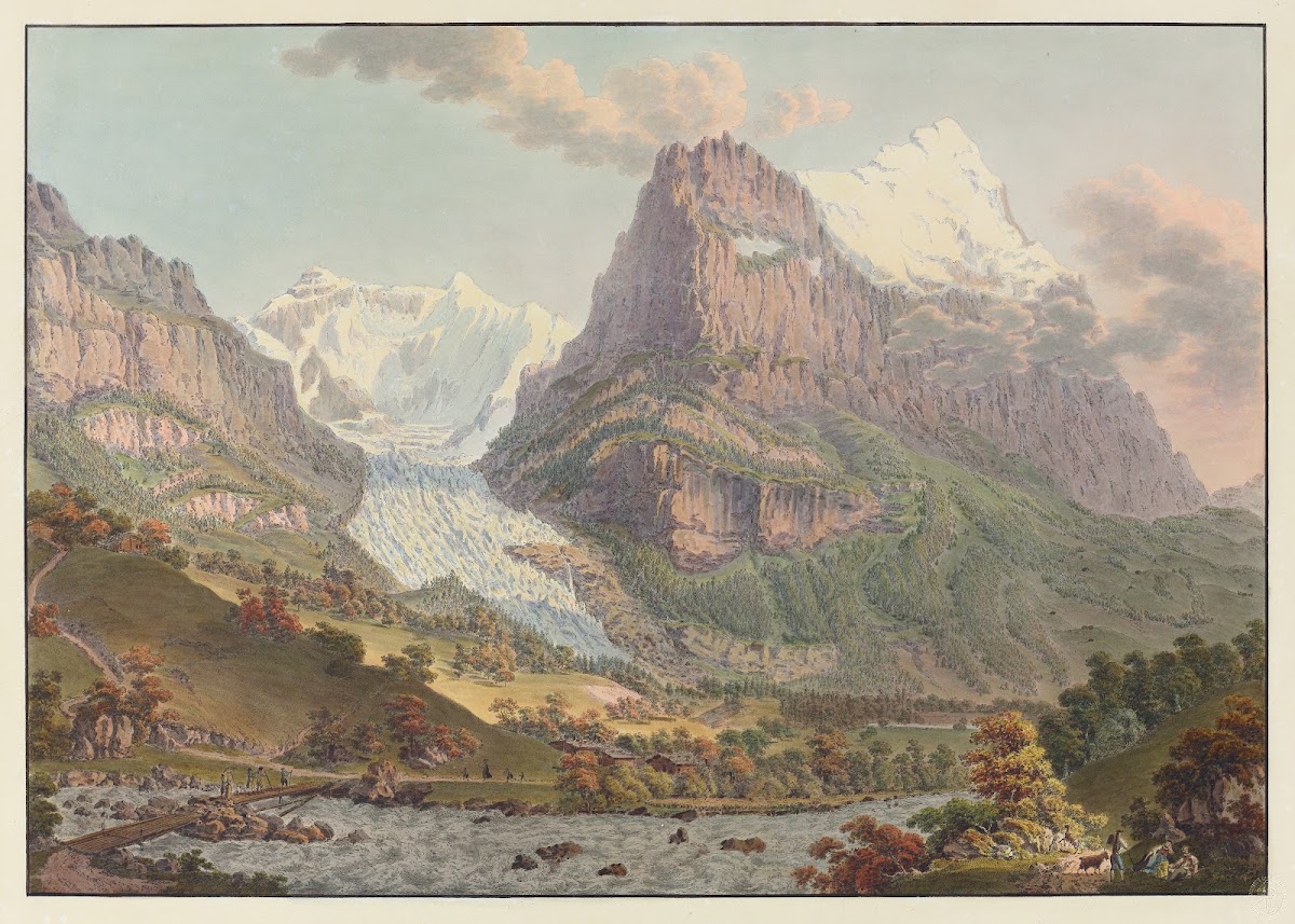 Le Glacier inferieur du Grindelwald  le Mont Eiger 1915 1945