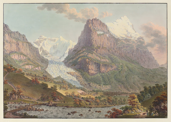 Le Glacier inferieur du Grindelwald  le Mont Eiger 1915 1945