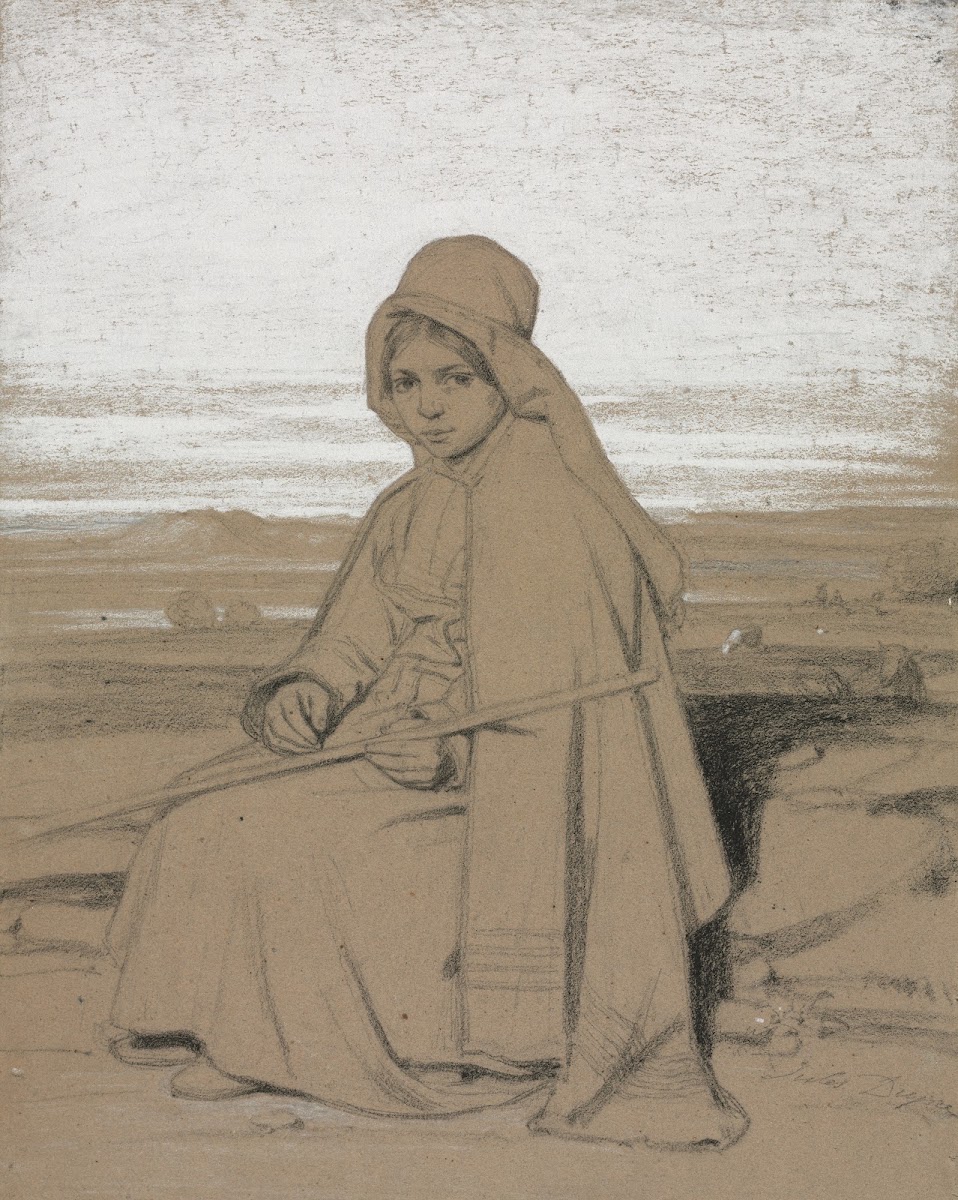 A Seated Shepherdess 1800s