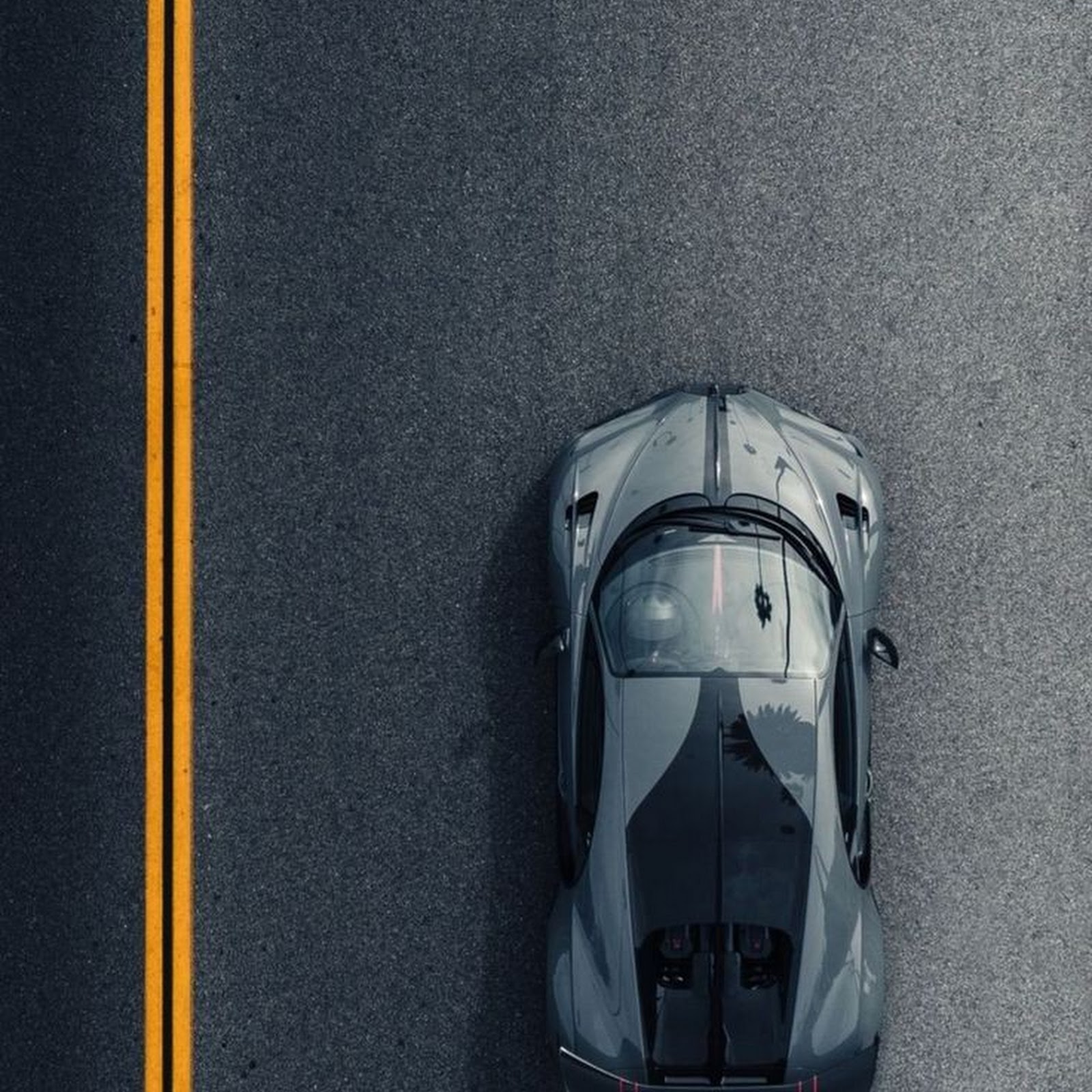 Download Bugatti Supercar on Gray Asphalt iPhone