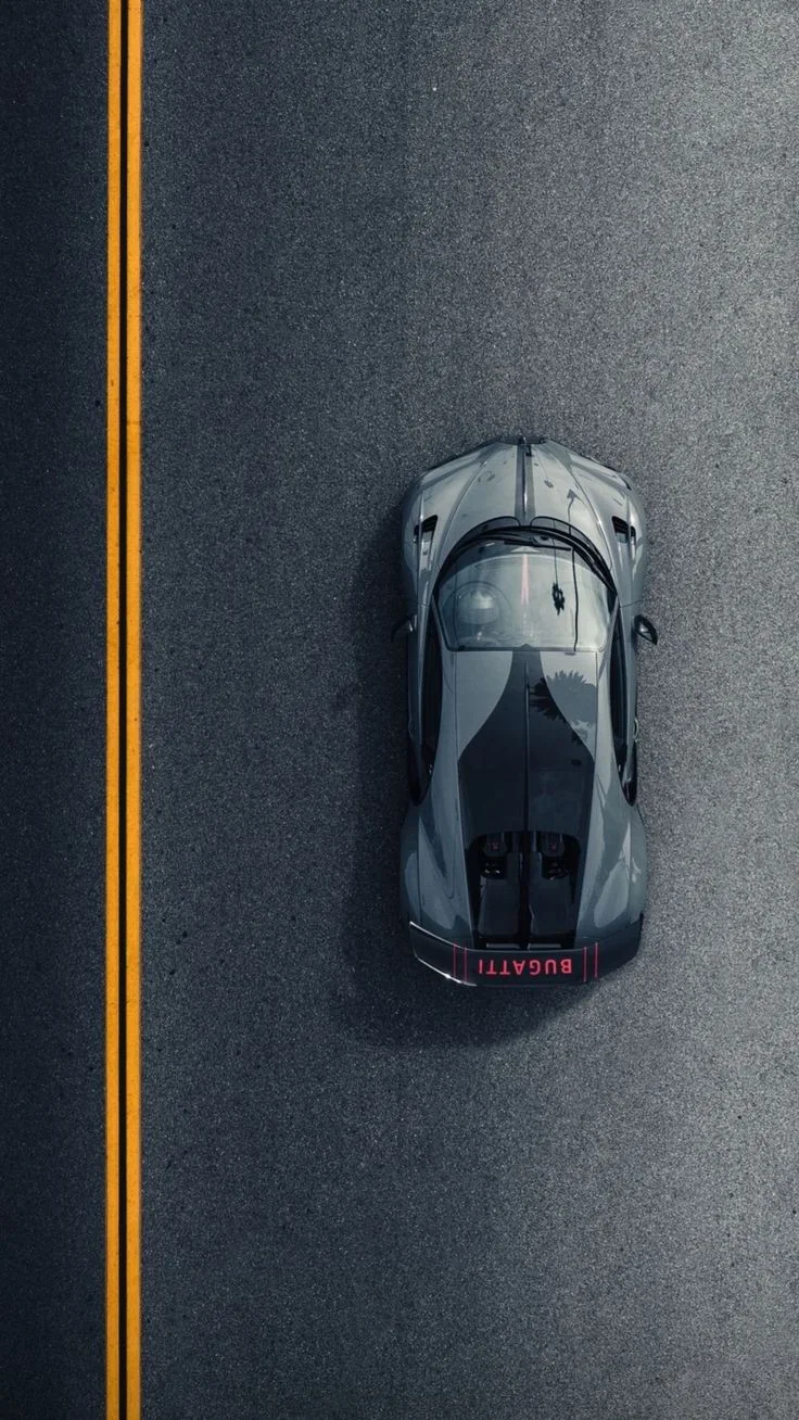 Bugatti Supercar on Gray Asphalt - Automotive Photography iPhone Wallpaper (736x1308)