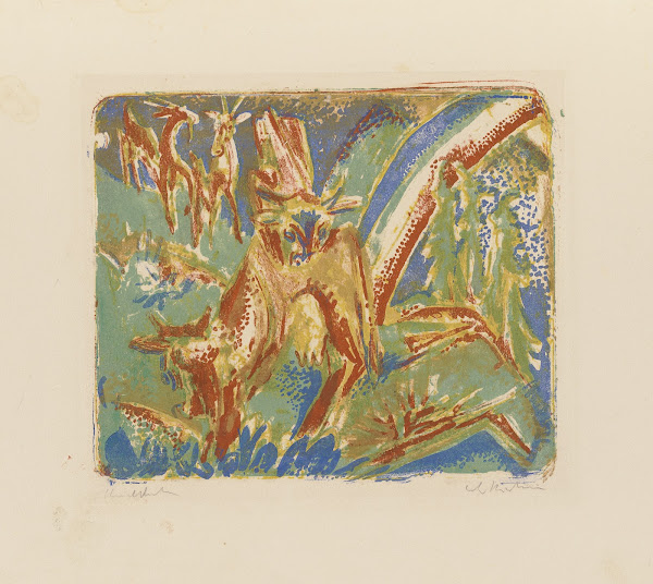 Sieben Kühe und Regenbogen 1919