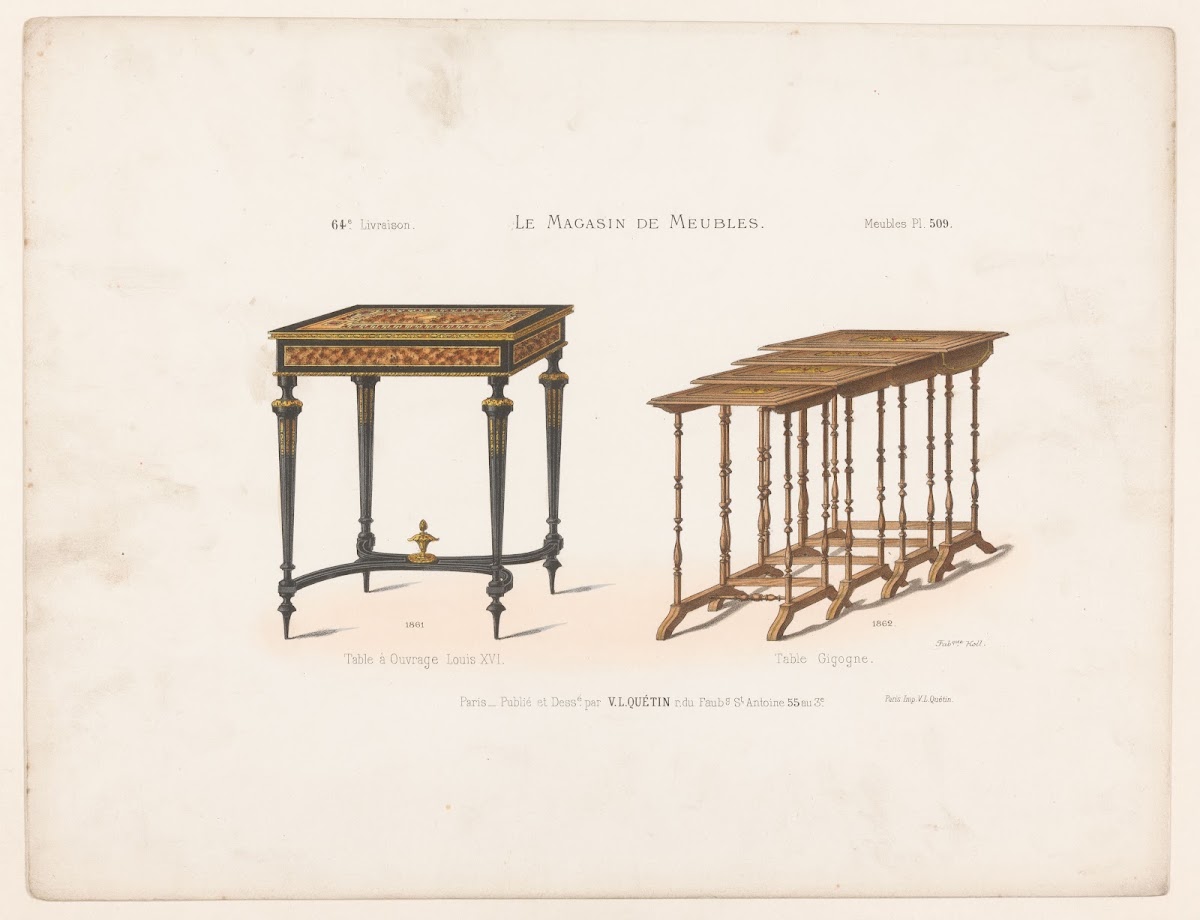 Table à Ouvrage Louis XVI  Table Gigogne 1832   1904
