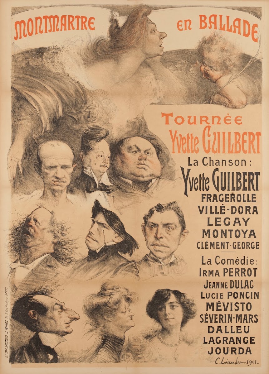 Montmartre En Ballade Tournee Yvette Guilbert 1901