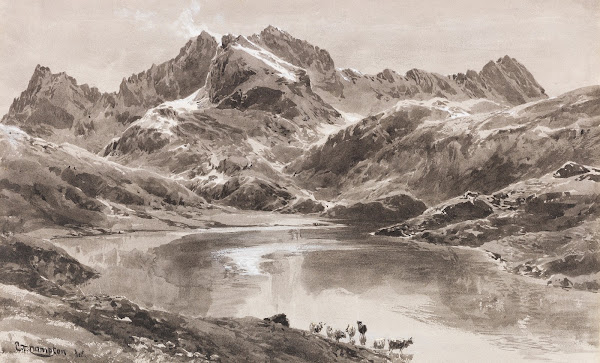 Zürsersee gegen die Wildgrubenspitze 1905