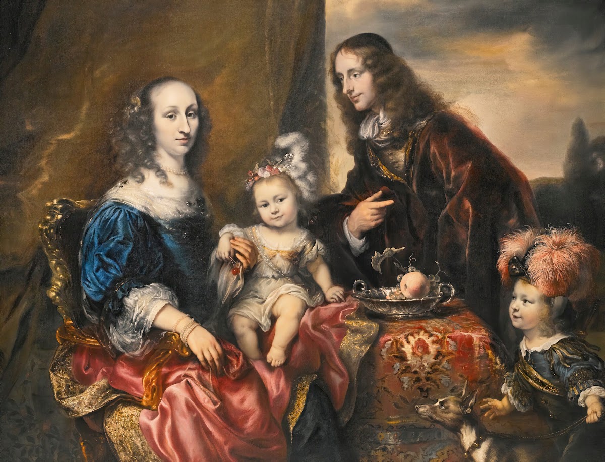 An Elegant Family Portrait Traditionally Identified As Colonel John Hutchinson 1