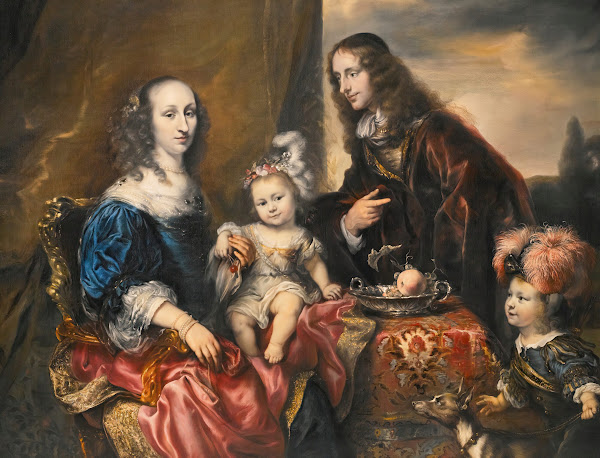 An Elegant Family Portrait Traditionally Identified As Colonel John Hutchinson 1