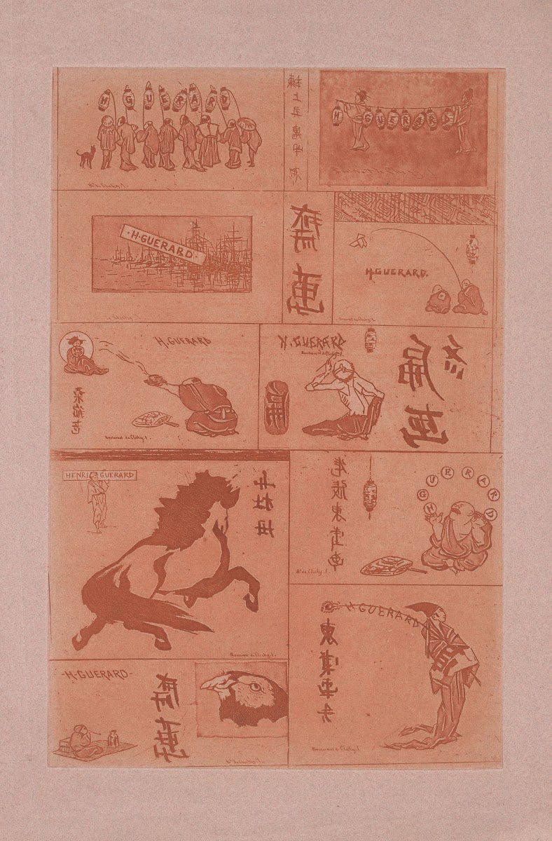 Compositie met tien voorstellingen mogelijk adreskaarten