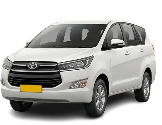White Toyota Innova Crysta Cab