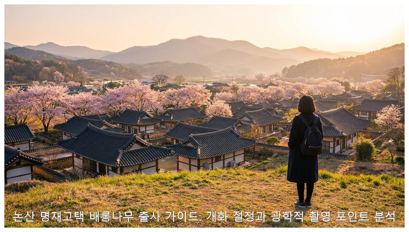 논산 명재고택 배롱나무 출사 가이드: 개화 절정과 광학적 촬영 포인트 분석 핵심 안내 및 분석 인포그래픽 (5)