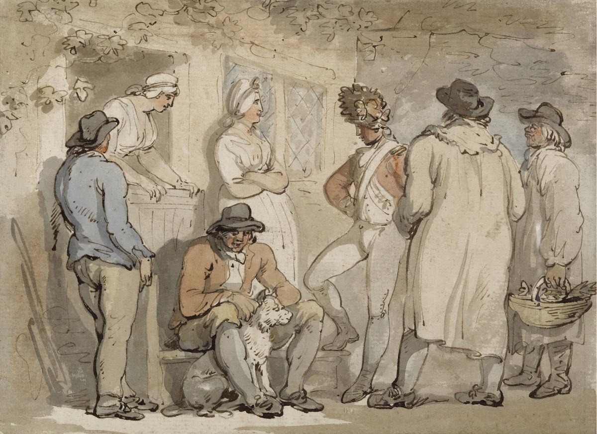 At the inn door