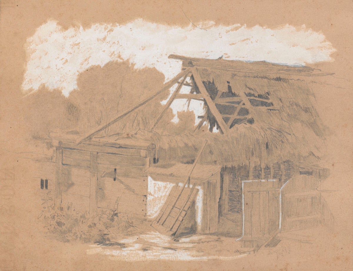 Ruins of a hut after 1870