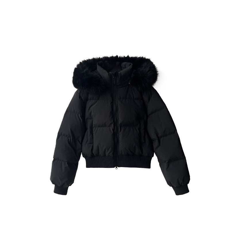 Short down jacket for women, 90% white duck down