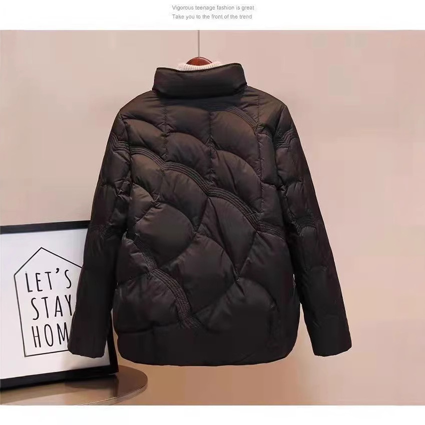 Leichte, kurze Daunenjacke für Damen, Weißentendaunen