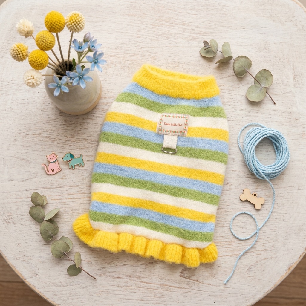 Striped Knitted Sweater for Small Dogs