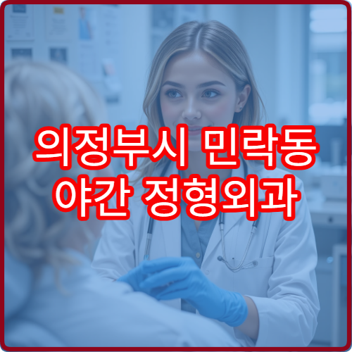 의정부시 민락동 야간 정형외과 허리 디스크 상담 진료 가능한 곳