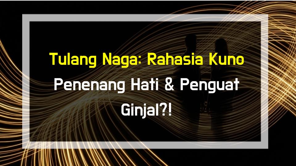 Tulang Naga: Rahasia Kuno Penenang Hati & Penguat Ginjal?!