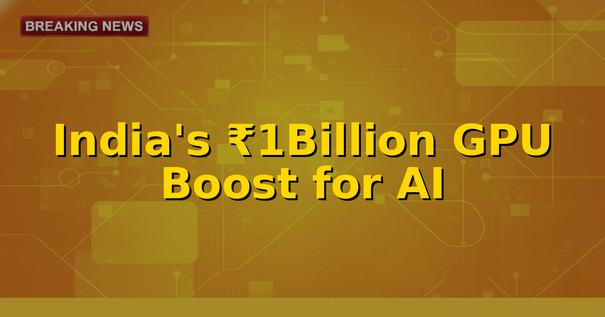 An illustration of GPUs and microchips with the Indian flag subtly integrated, symbolizing the government's investment in AI technology for startups.