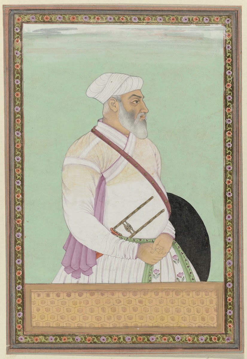 Portret van Dalil khan groot vizier van Aurangzeb 1686