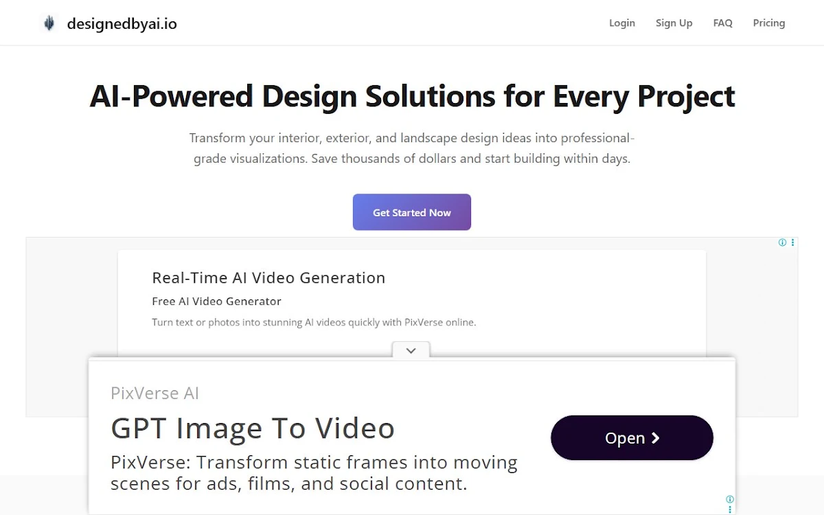 Captura de designedbyai.io