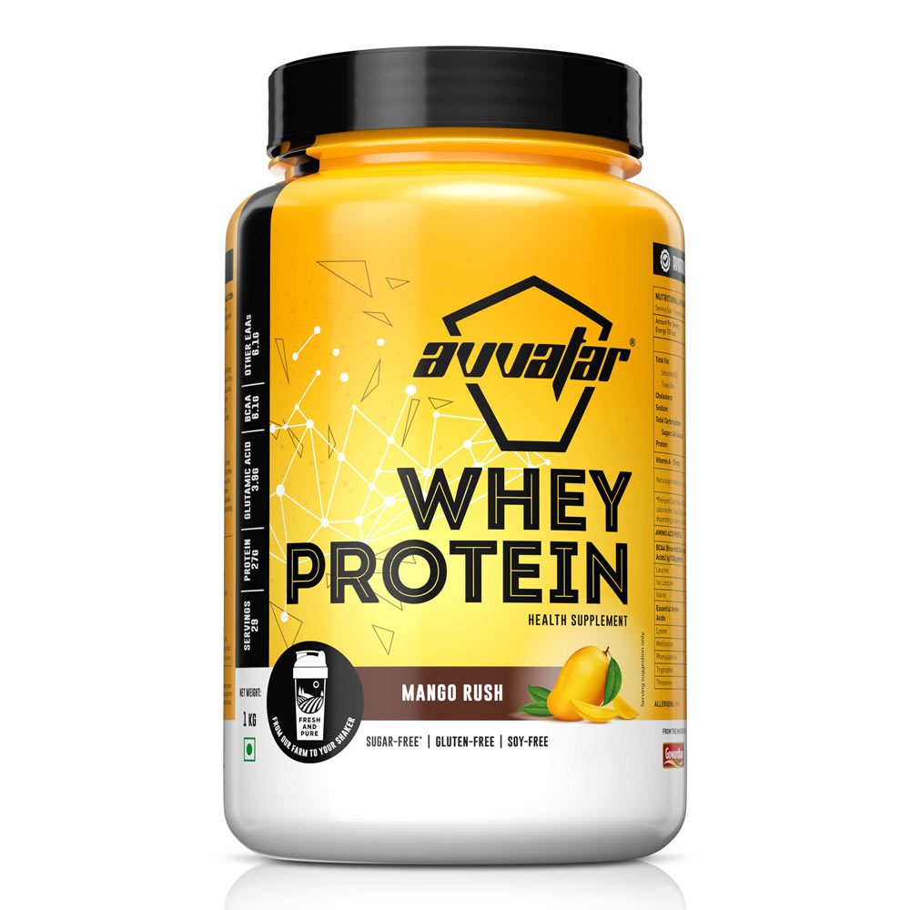 Avvatar Whey Protein Mango Rush Flavour, 1 Kg
