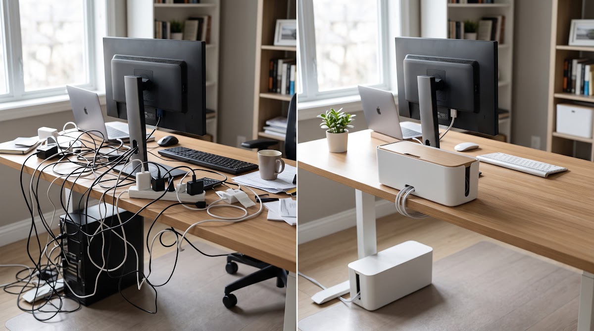 Best Cable Management Boxes for Home Offices (2026) - BEFORE-AFTER / FINAL VERDICT