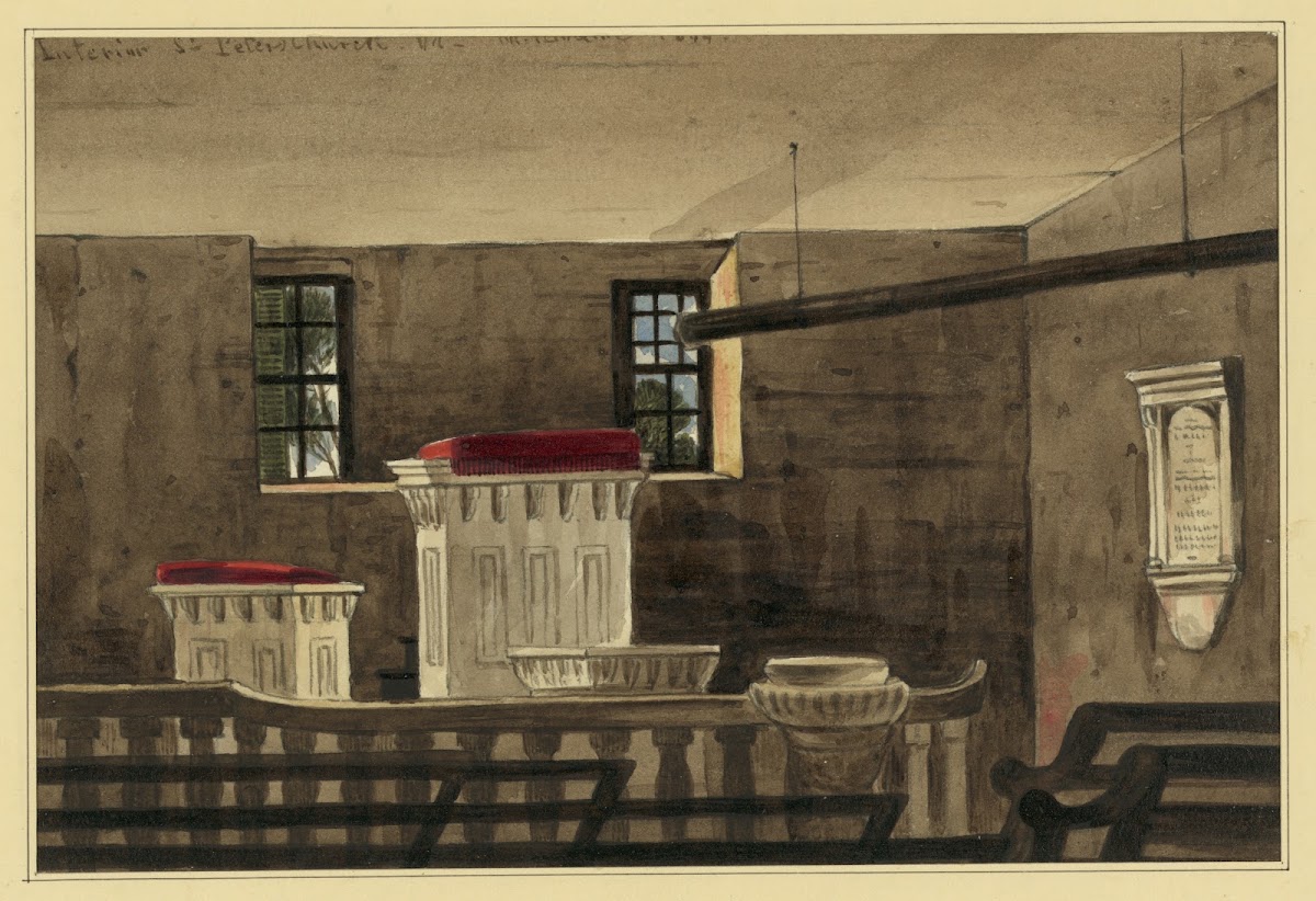 St Peters Church interior 1864
