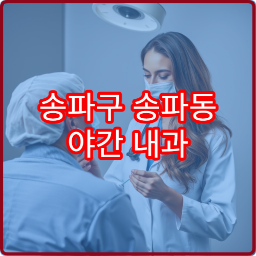 송파구 송파동 야간 내과 진료 가능한 병원 직장인 야간 진료 안내