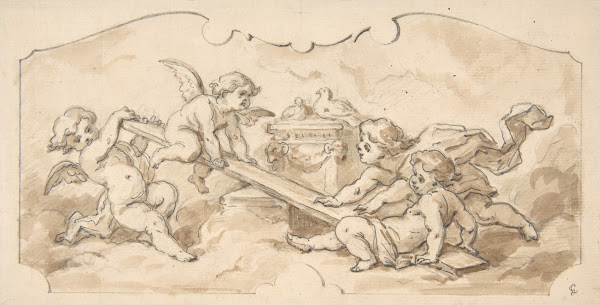 Putti at play 19th Century