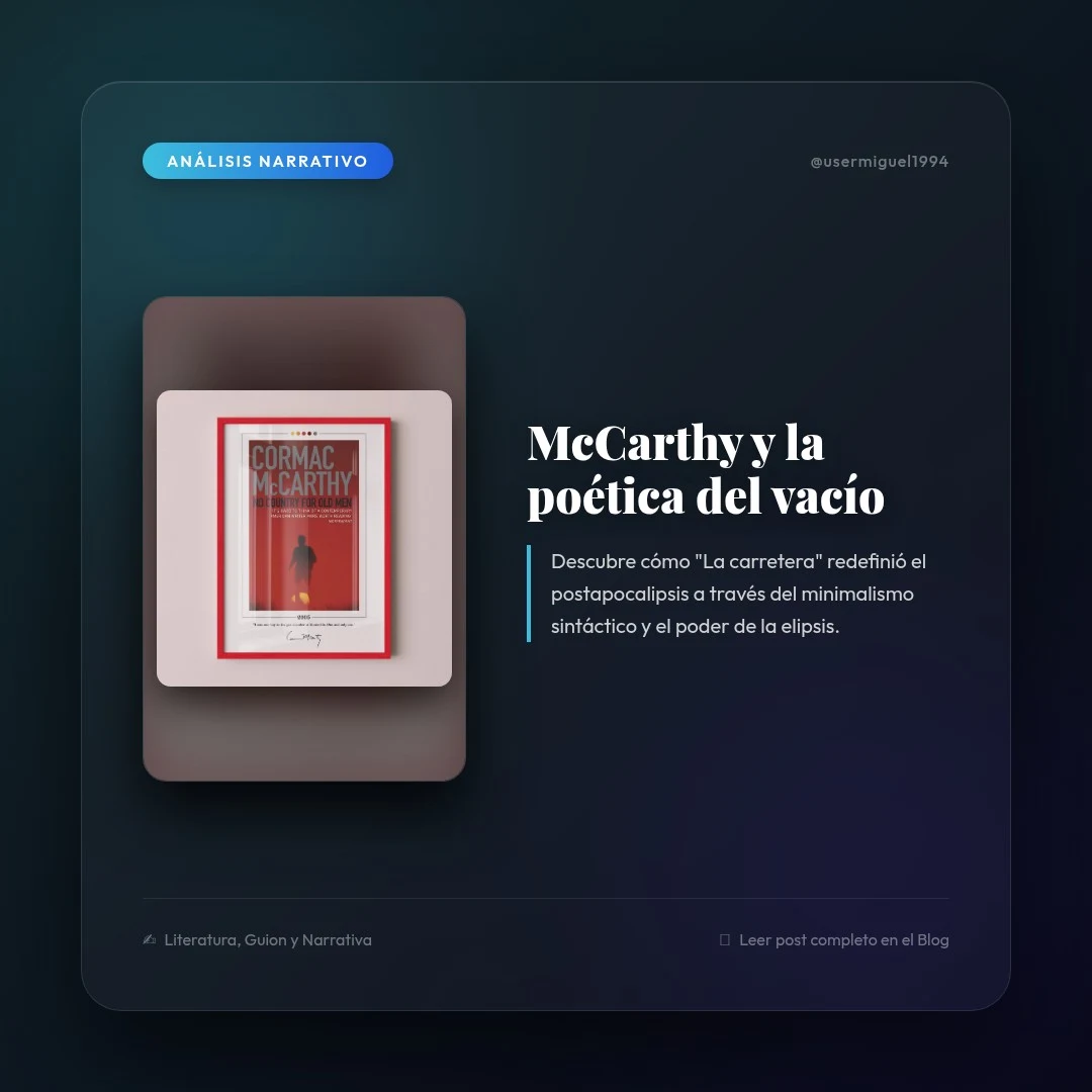 Cormac McCarthy y el arte de narrar desde el vacío