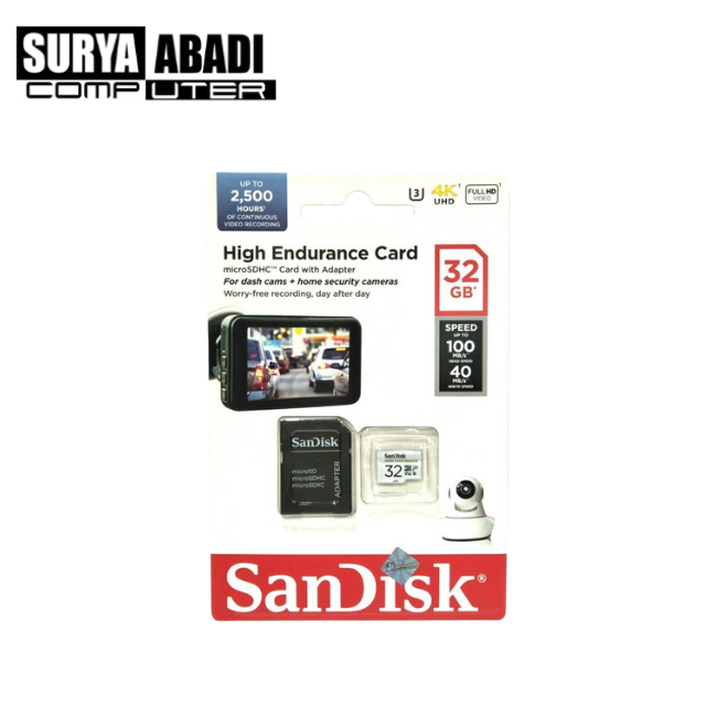 MICRO SD SANDISK 32 GB HIGH ENDURANCE
