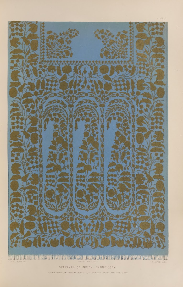 Specimen of Indian embroidery 1851   1853
