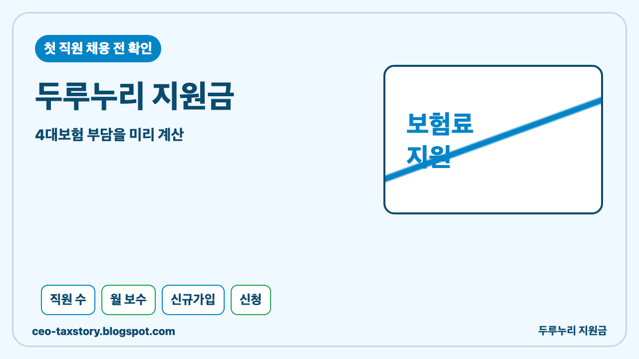 두루누리 지원금, 작은 회사 사장이 직원 채용 전에 봐야 할 것 썸네일