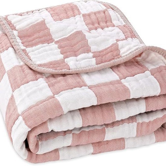 Babydecke aus Baumwolle, 6-lagig, 103 x 103 cm