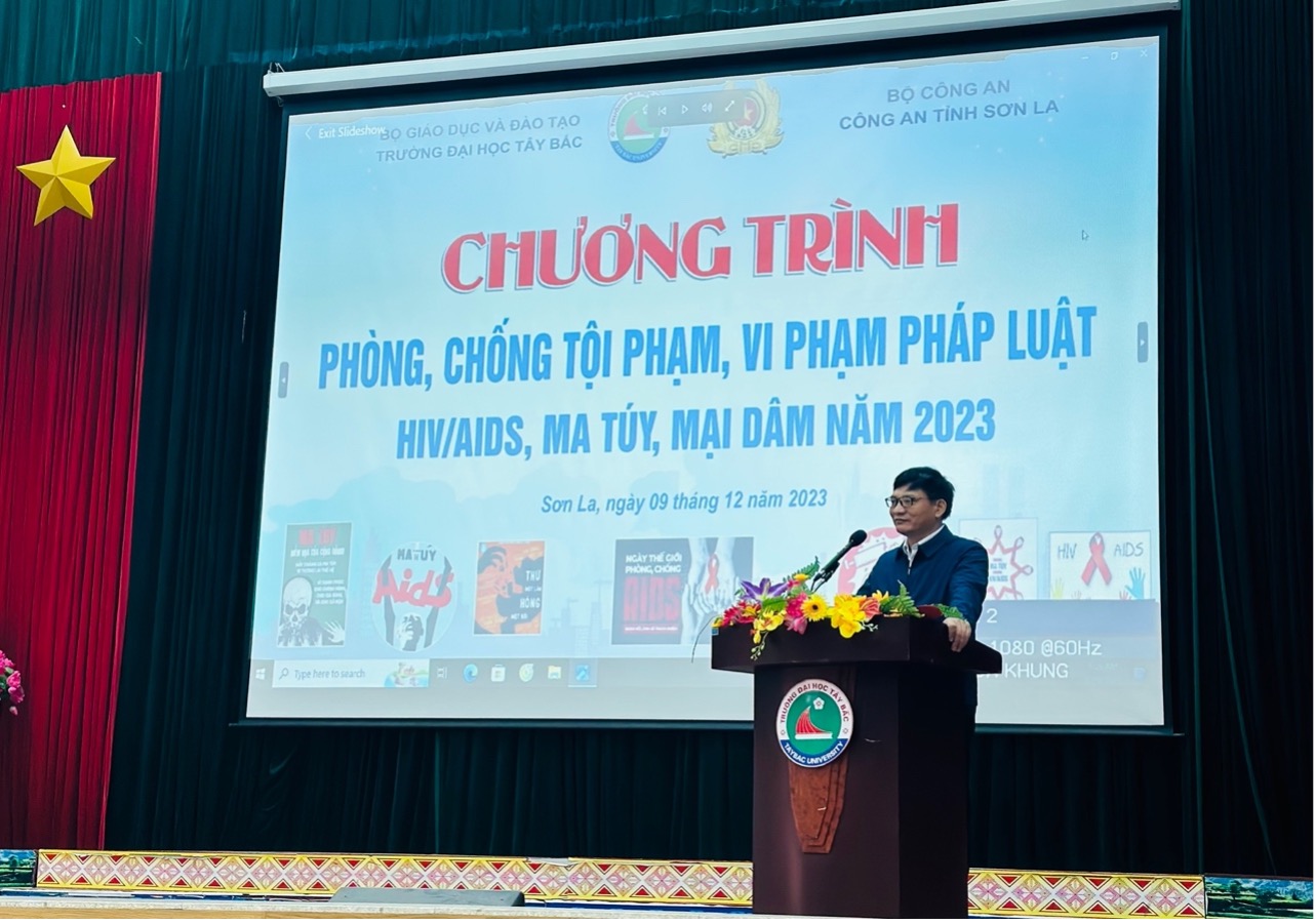 Chương trình phối hợp tuyên truyền, giáo dục phòng, chống tội phạm, vi phạm pháp luật, HIV/AIDS, ma túy, mại dâm năm 2023 tại Trường Đại học Tây Bắc