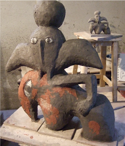 Sculpture d'après un dessin d'André Mathiau