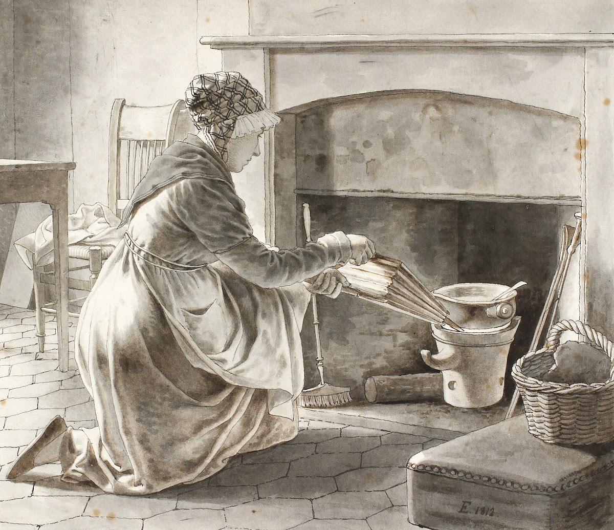 Food is Prepared Eckersbergs Hostess in Paris 1812